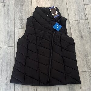 Nicole Miller Black Quilted Vest